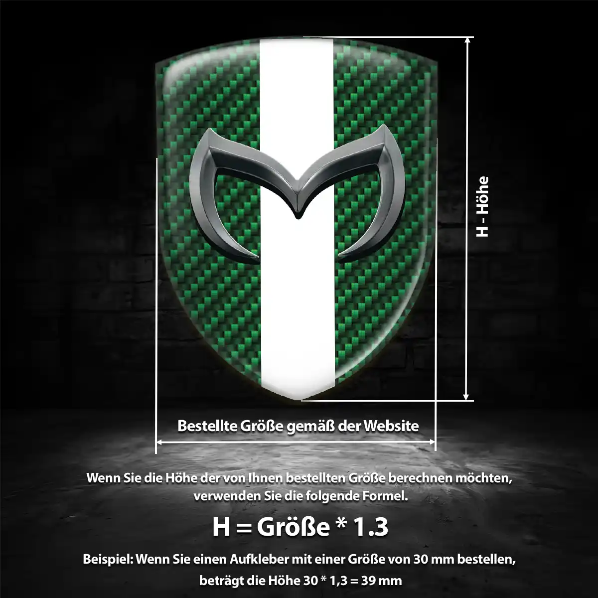 Mazda 3D Gel Aufkleber Hohe Qualität