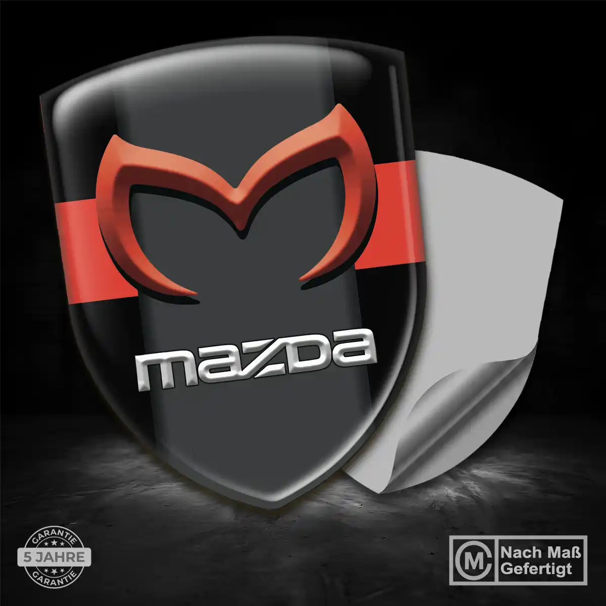 Mazda 3D Gel Aufkleber Silikon Stilvolles Design