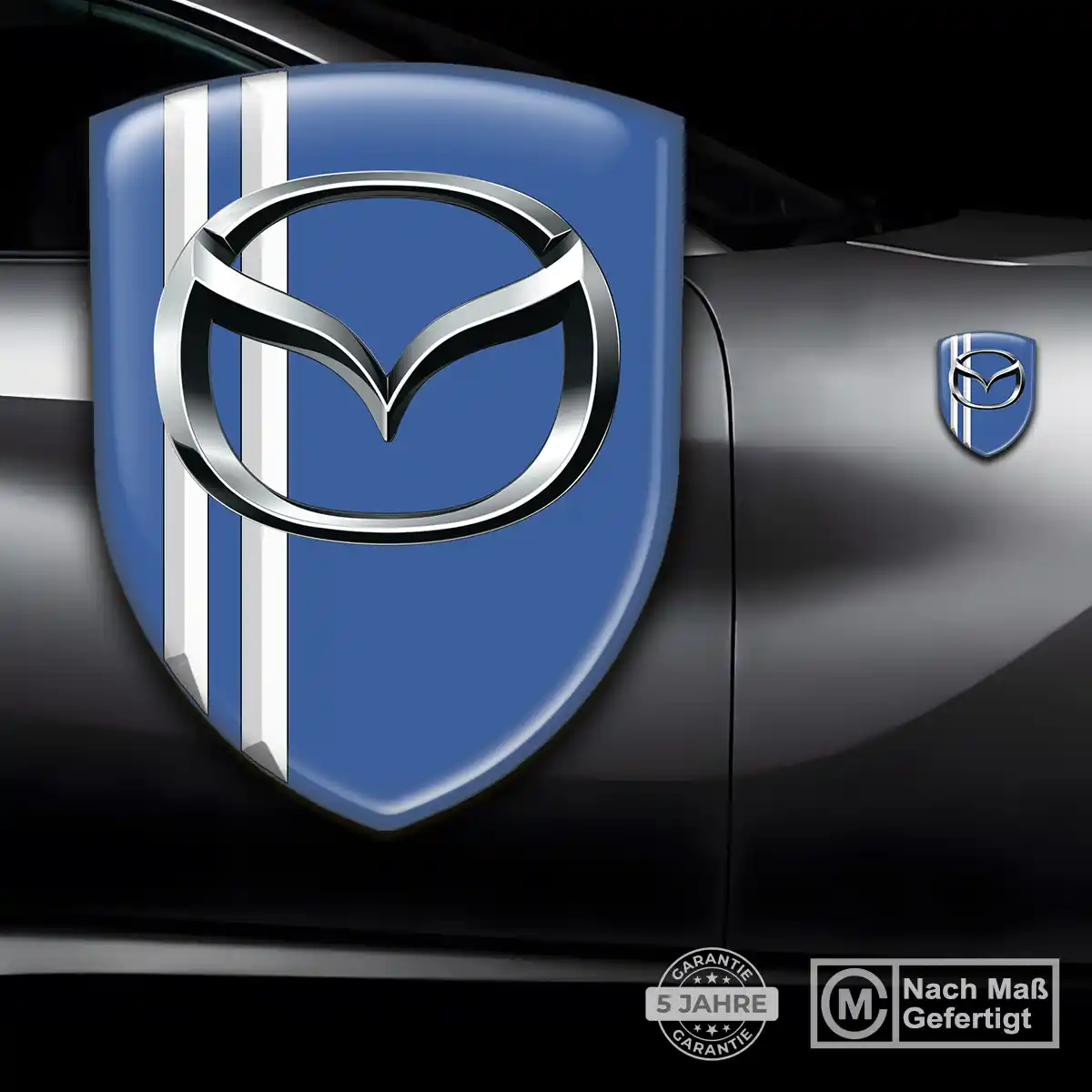 Mazda 3D Gel Aufkleber Wappen Auto Stilvolles Design
