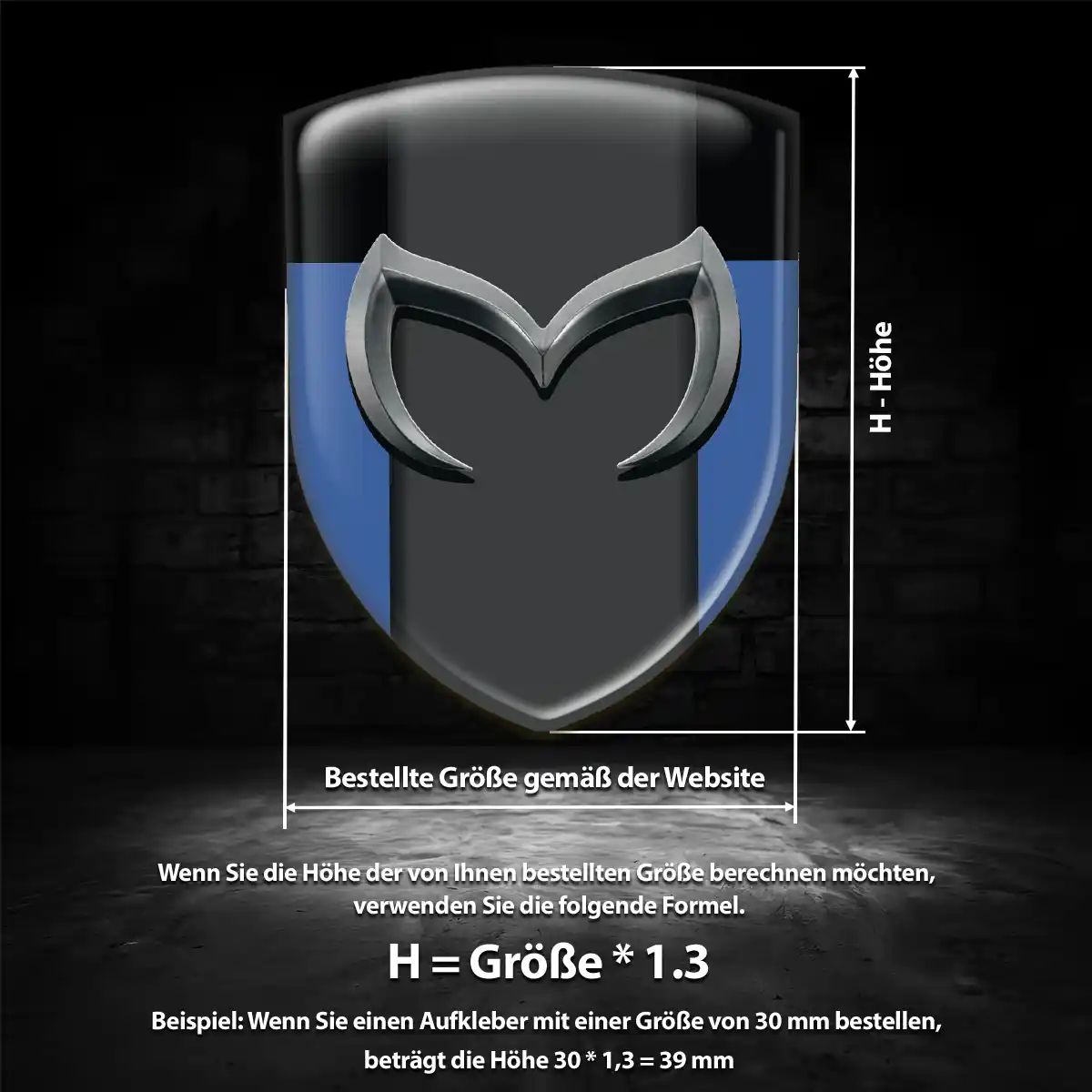 Mazda Aufkleber 3D Gel Emblem Auto Stilvolles Design