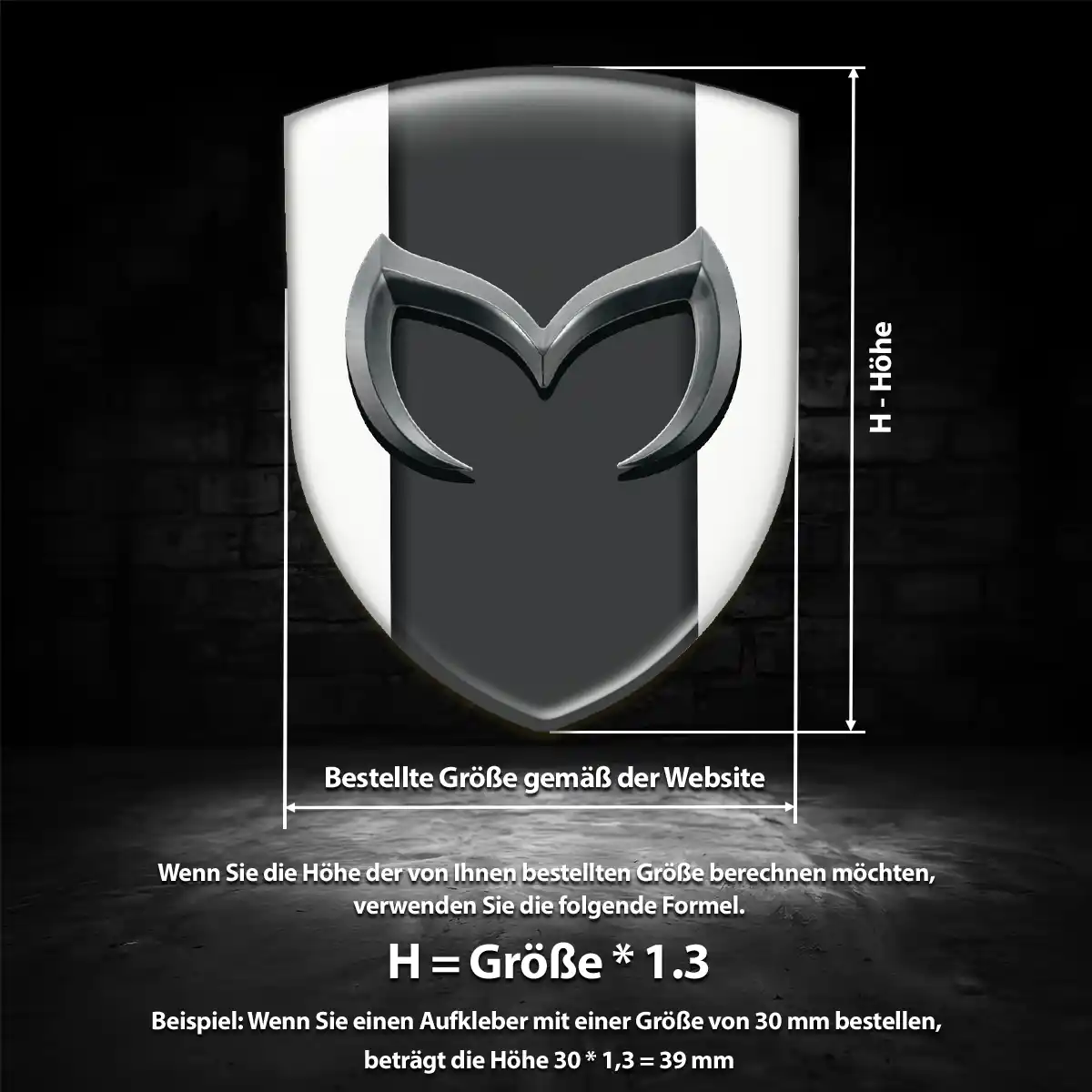 Mazda Aufkleber 3D Gel Emblem Stilvolles Design