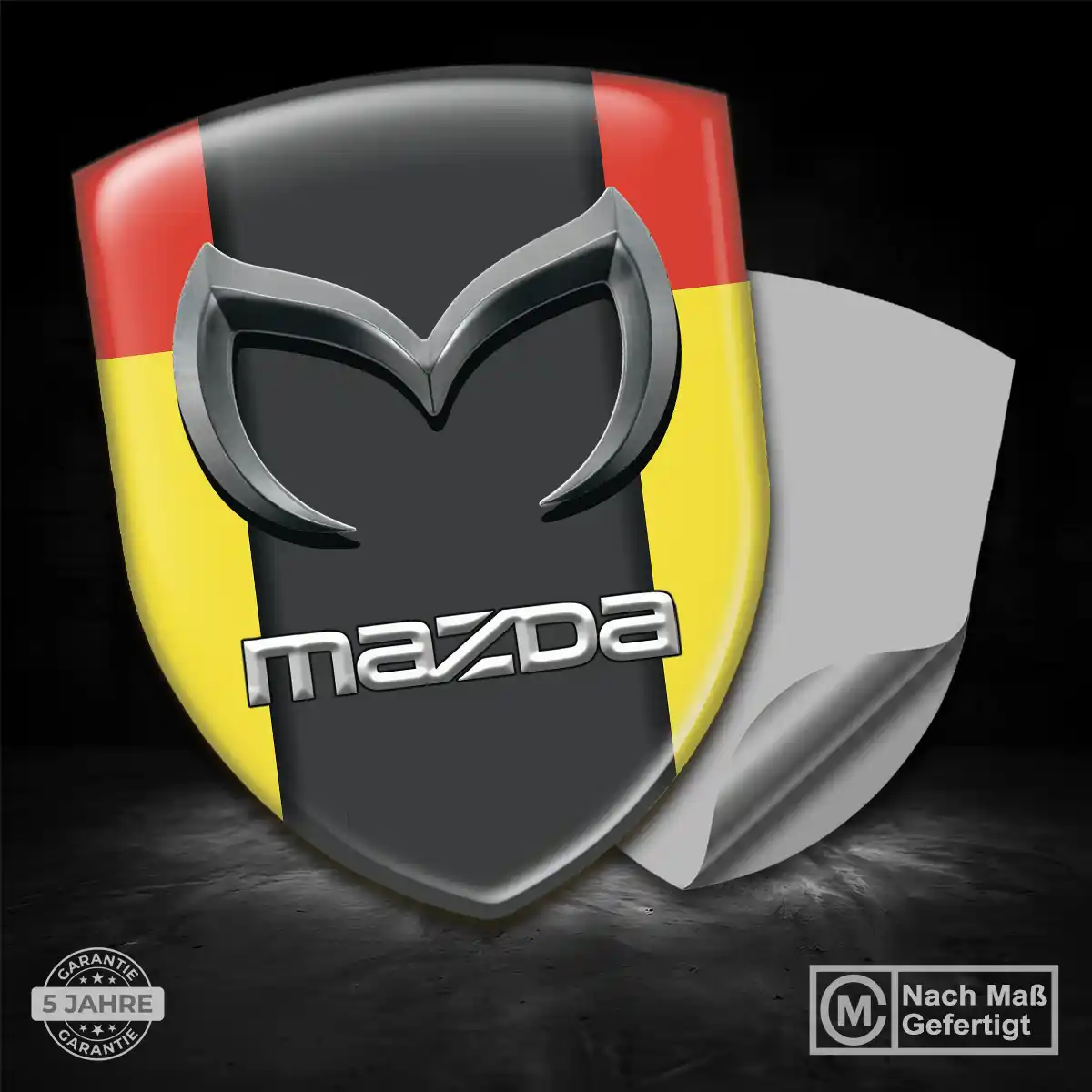 Mazda Aufkleber 3D Gel Wappen Stilvolles Design