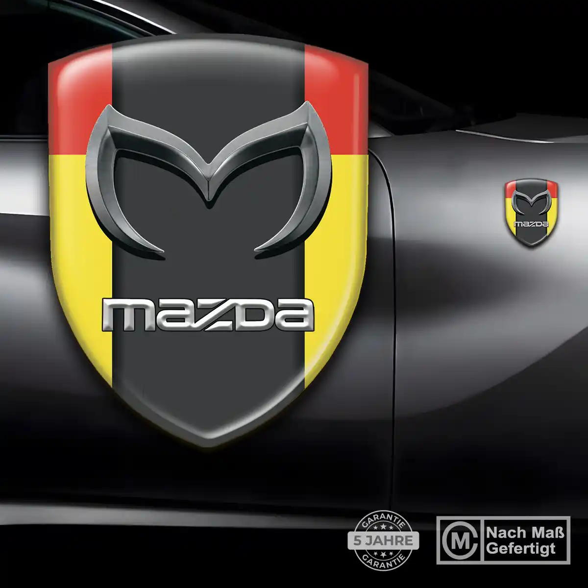 Mazda Aufkleber 3D Gel Wappen Stilvolles Design