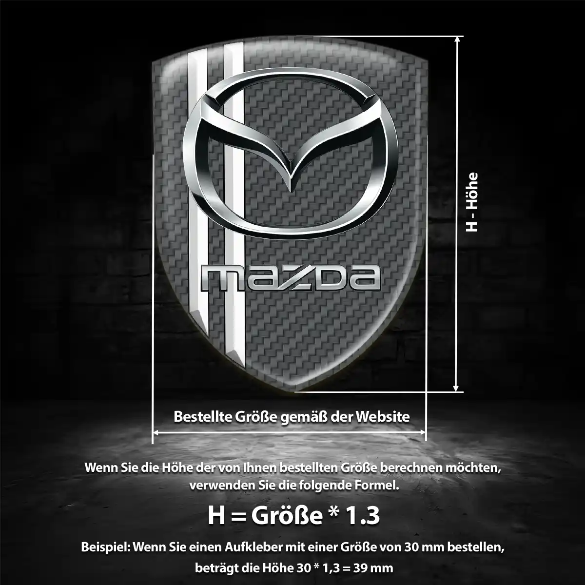 Mazda Aufkleber Emblem Auto Stilvolles Design