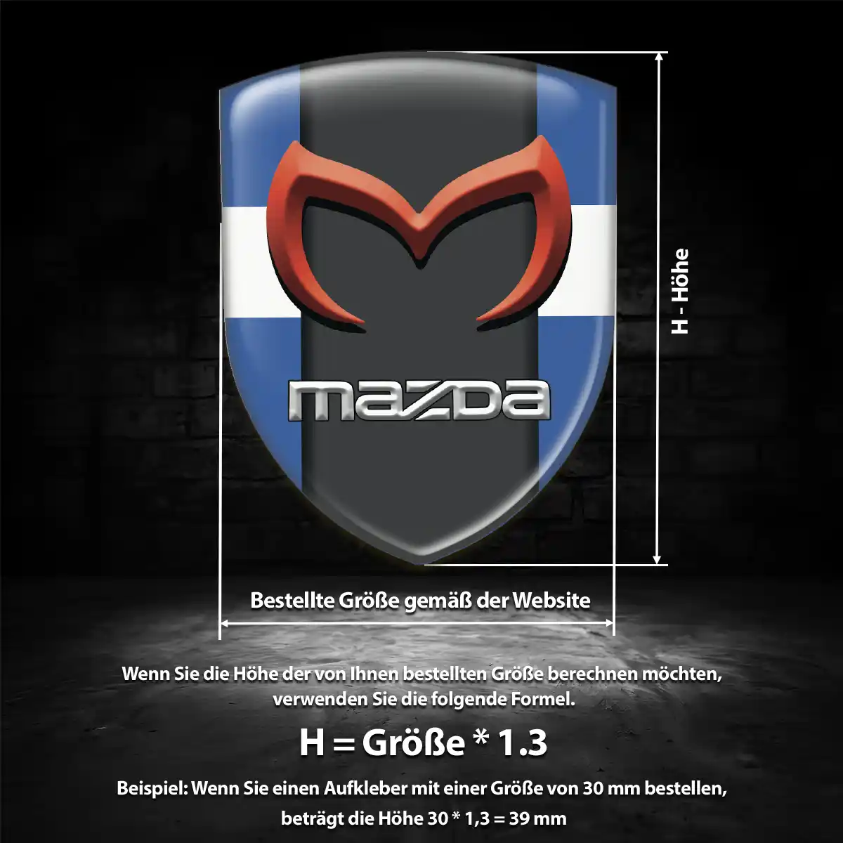 Mazda Aufkleber Emblem Stilvolles Design
