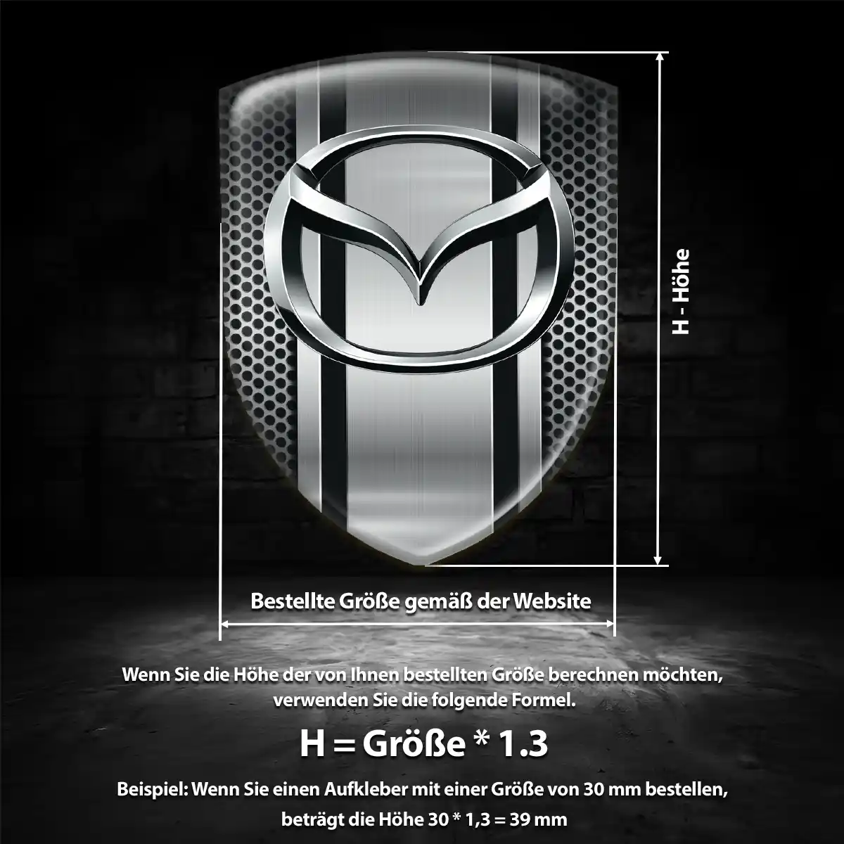 Mazda Aufkleber Emblem Wappen Auto Stilvolles Design