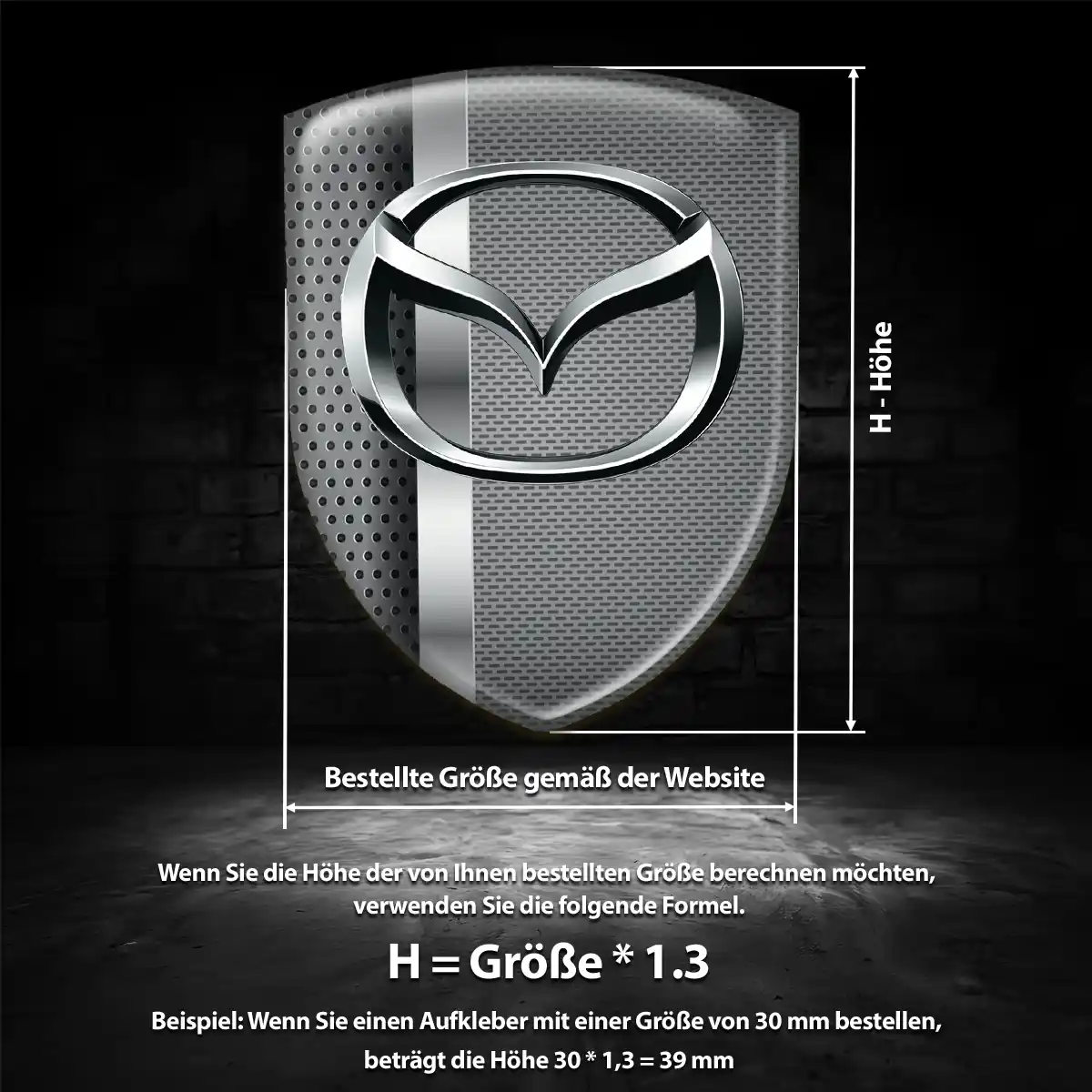 Mazda Aufkleber Emblem Wappen Hohe Qualität