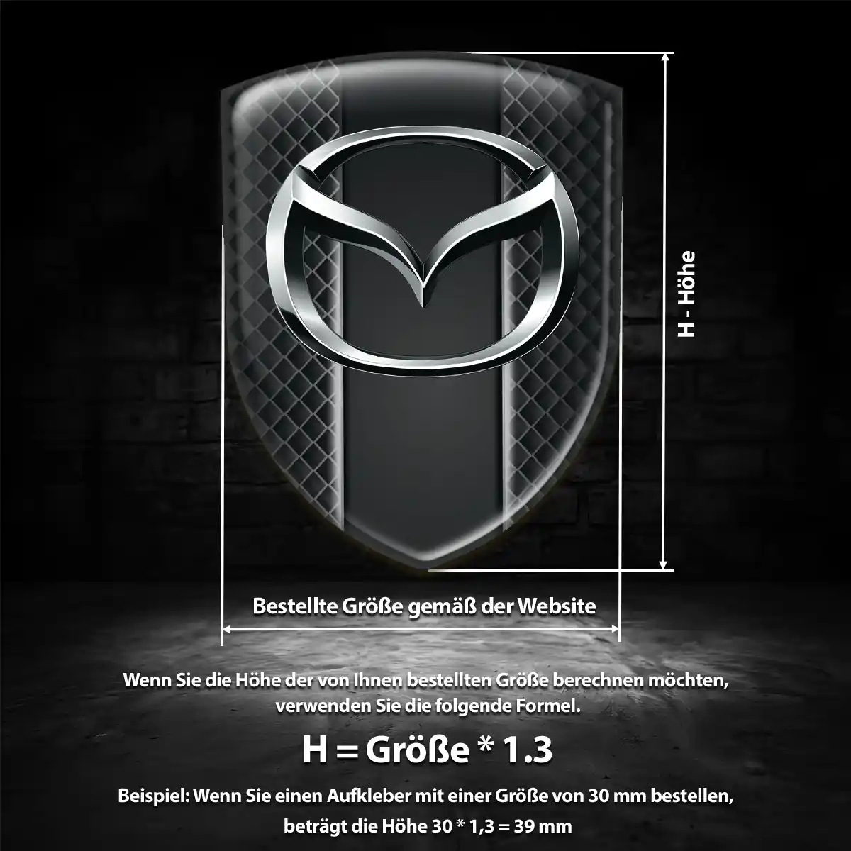 Mazda Aufkleber Silikon Embleme Auto Stilvolles Design