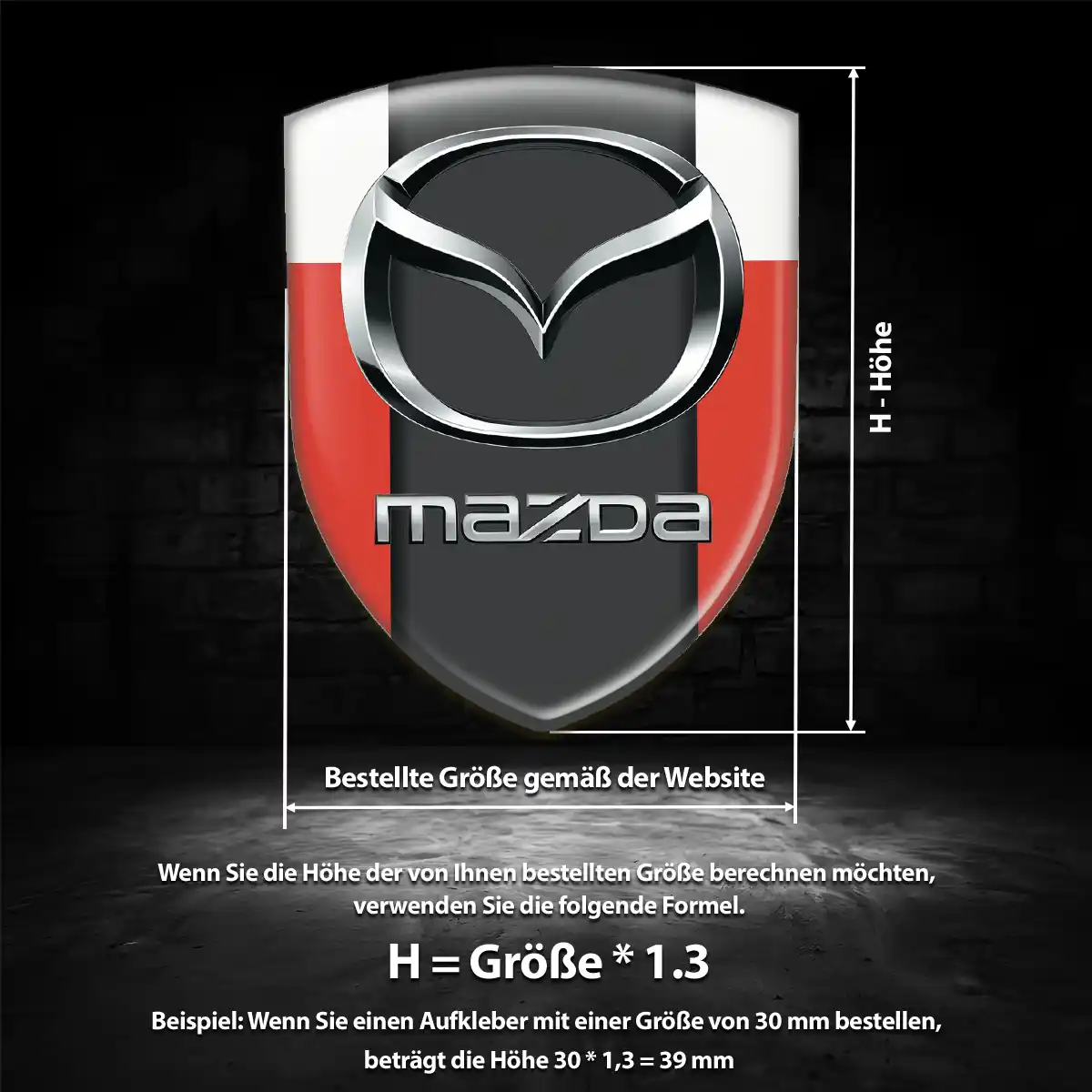 Mazda Aufkleber Stilvolles Design