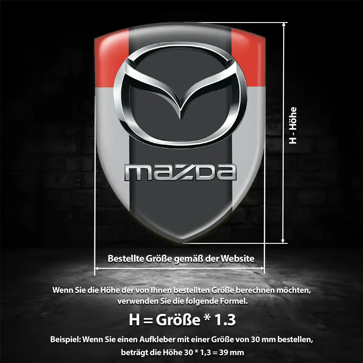 Mazda Aufkleber Wappen Hohe Qualität