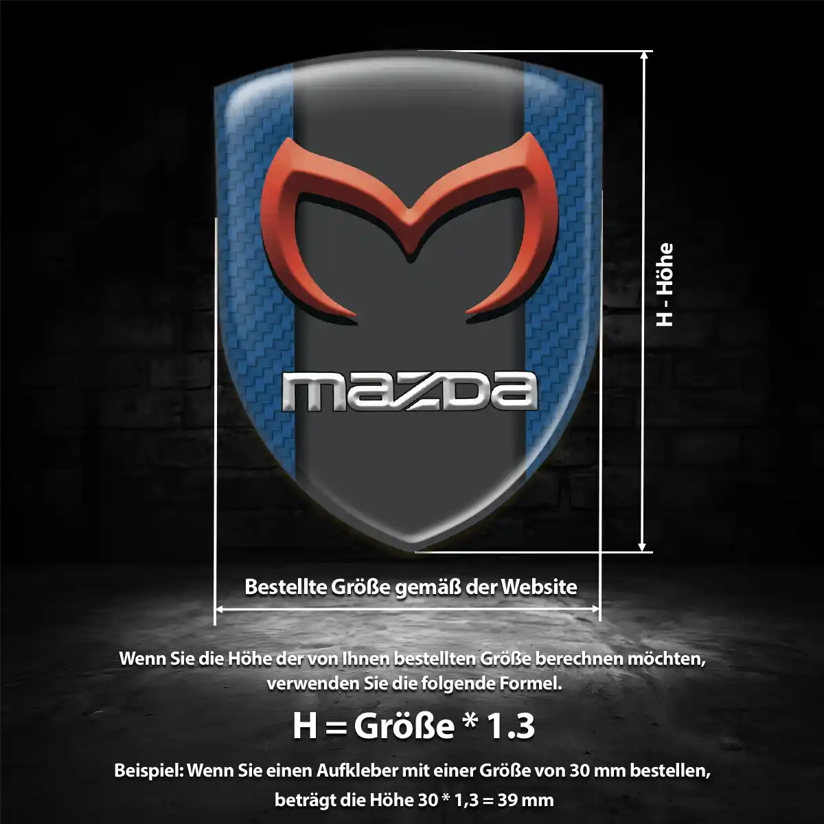 Mazda Emblem Aufkleber Auto Stilvolles Design