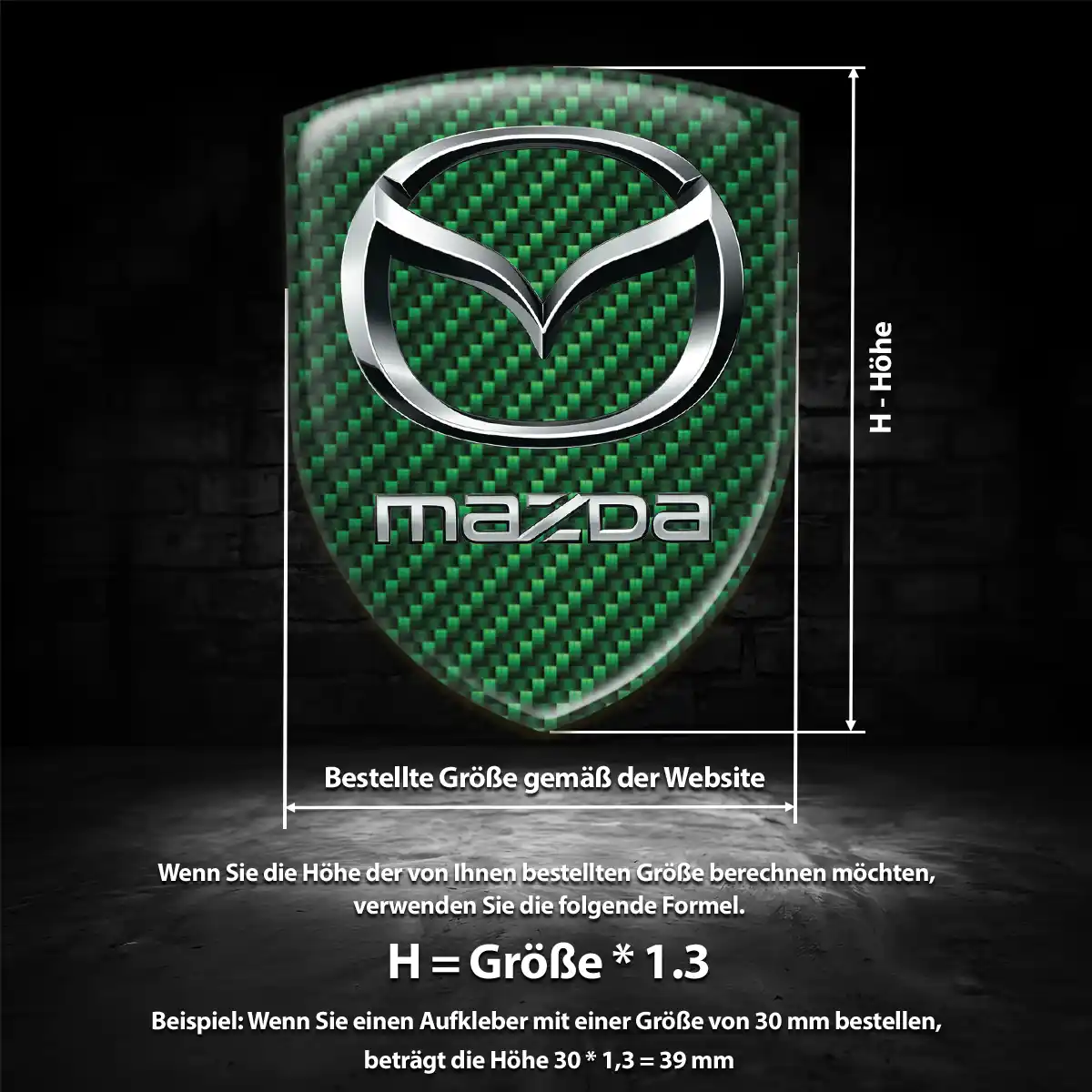 Mazda Emblem Wappen Aufkleber Auto Stilvolles Design