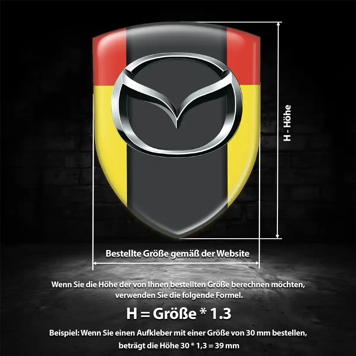 Mazda Emblem Wappen Aufkleber Hohe Qualität