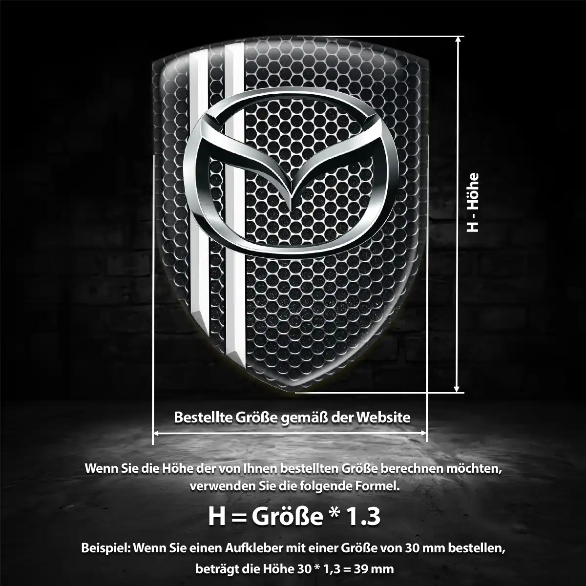 Mazda Emblem Wappen Aufkleber Stilvolles Design