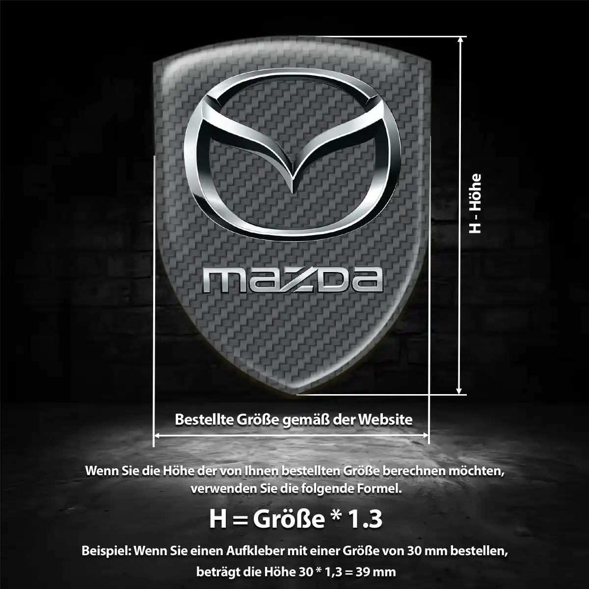 Mazda Emblem Wappen Auto Hohe Qualität