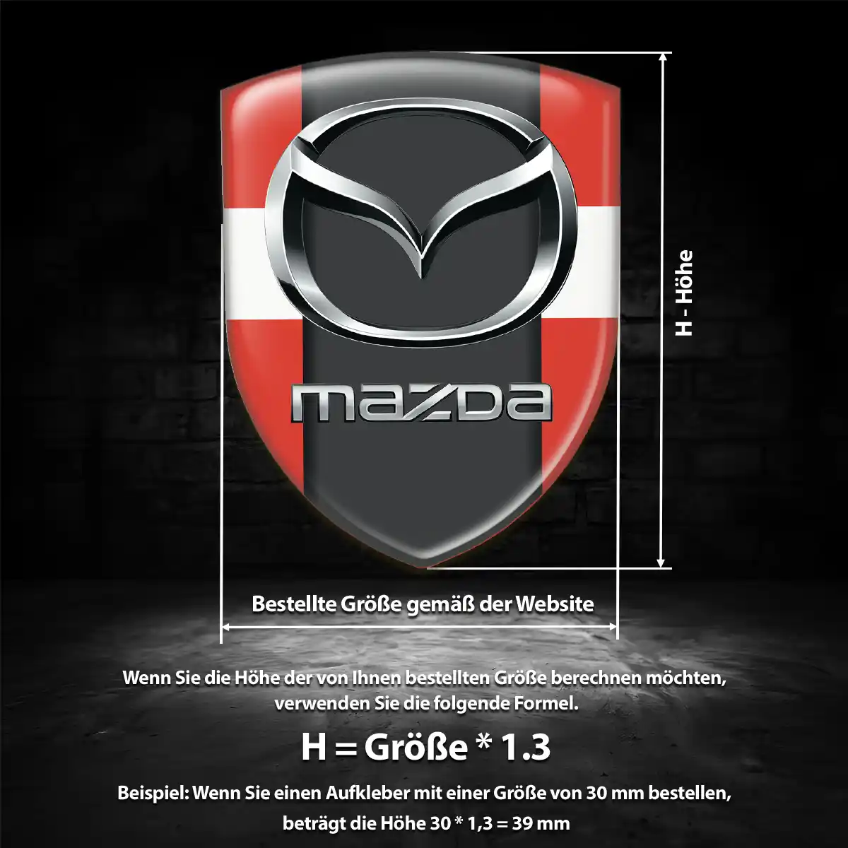 Mazda Emblem Wappen Auto Stilvolles Design