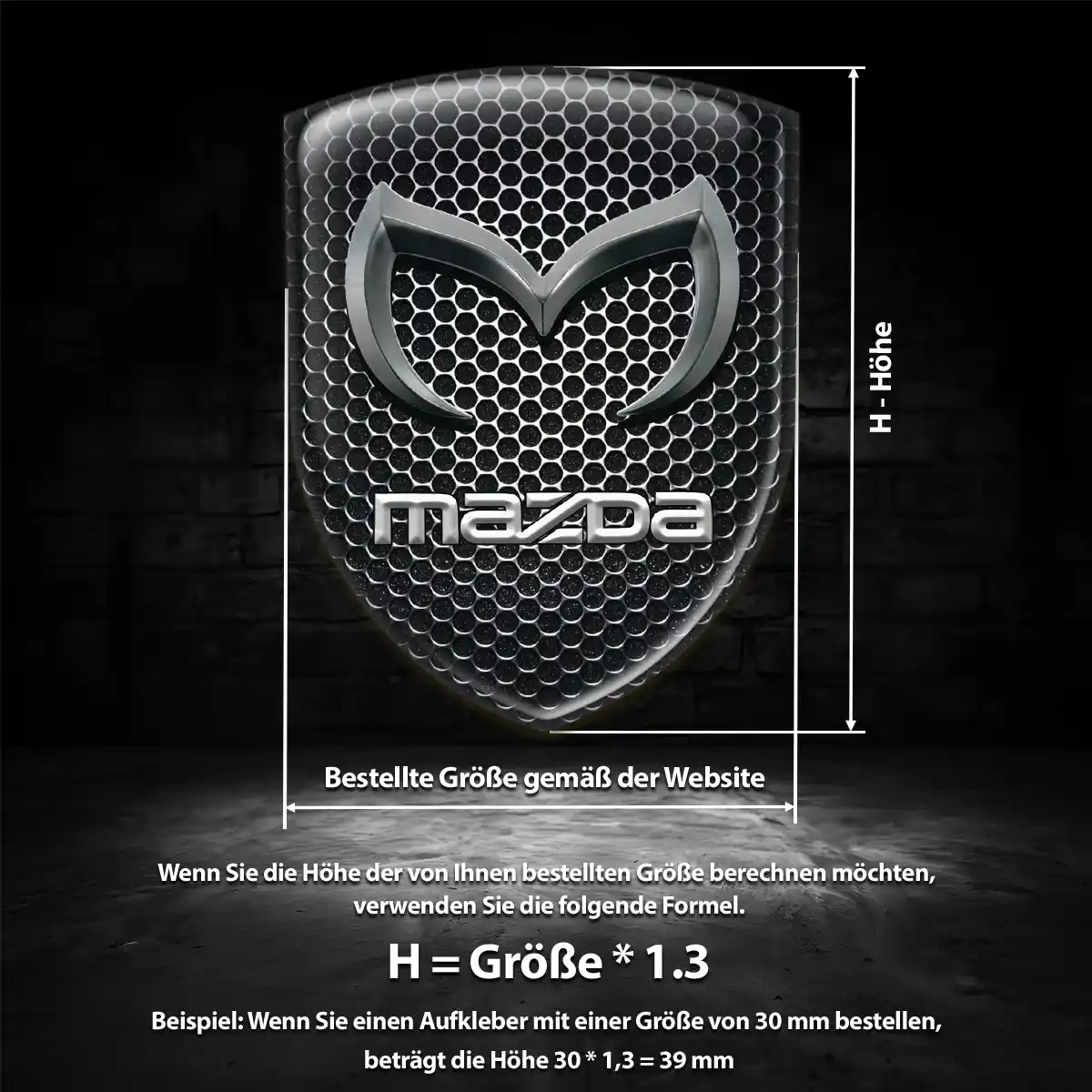 Mazda Emblem Wappen Hohe Qualität
