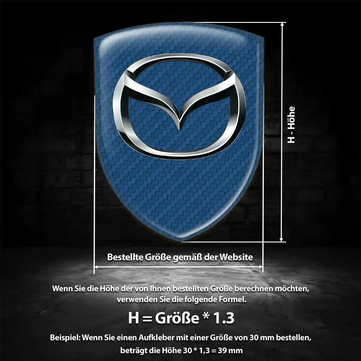Mazda Silikon Aufkleber Hohe Qualität