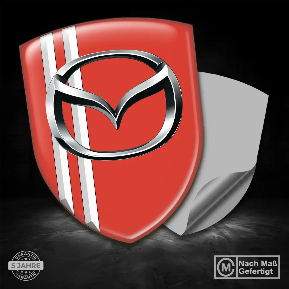 Mazda Silikon Aufkleber Wappen Auto Stilvolles Design
