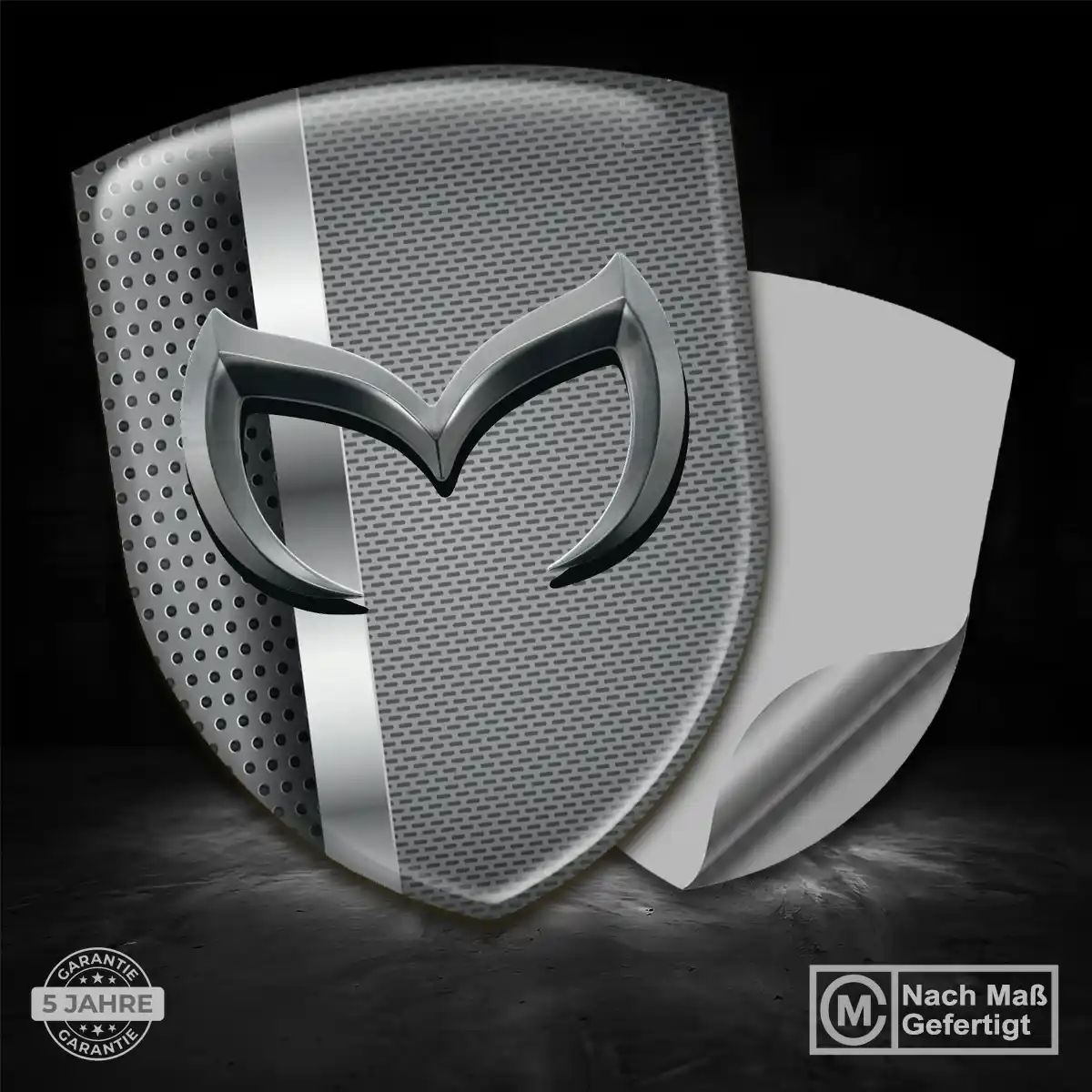 Mazda Silikon Aufkleber Wappen Stilvolles Design