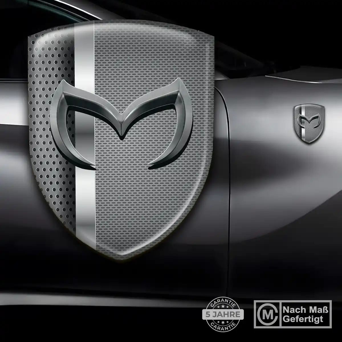 Mazda Silikon Aufkleber Wappen Stilvolles Design