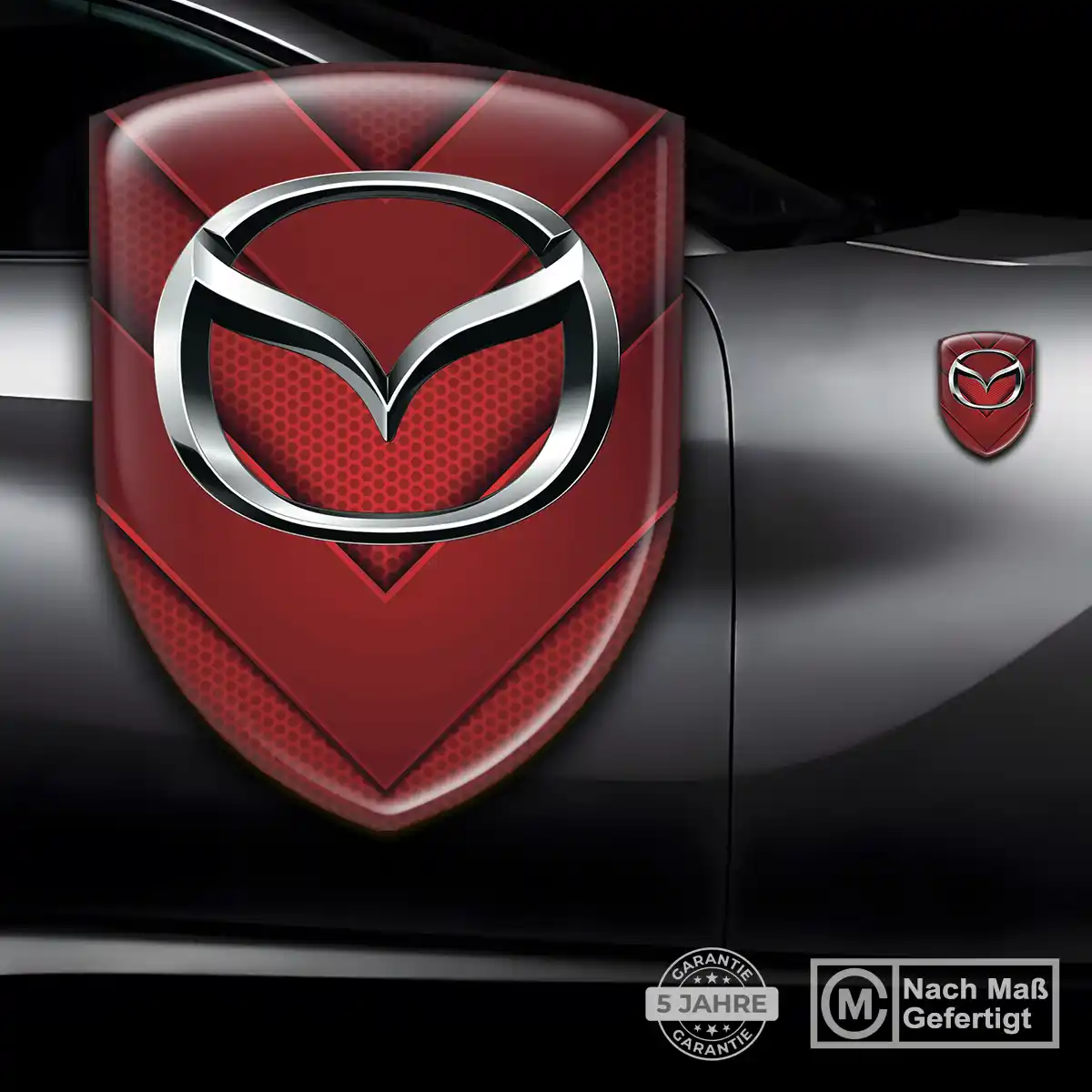 Mazda Wappen Aufkleber Emblem Stilvolles Design