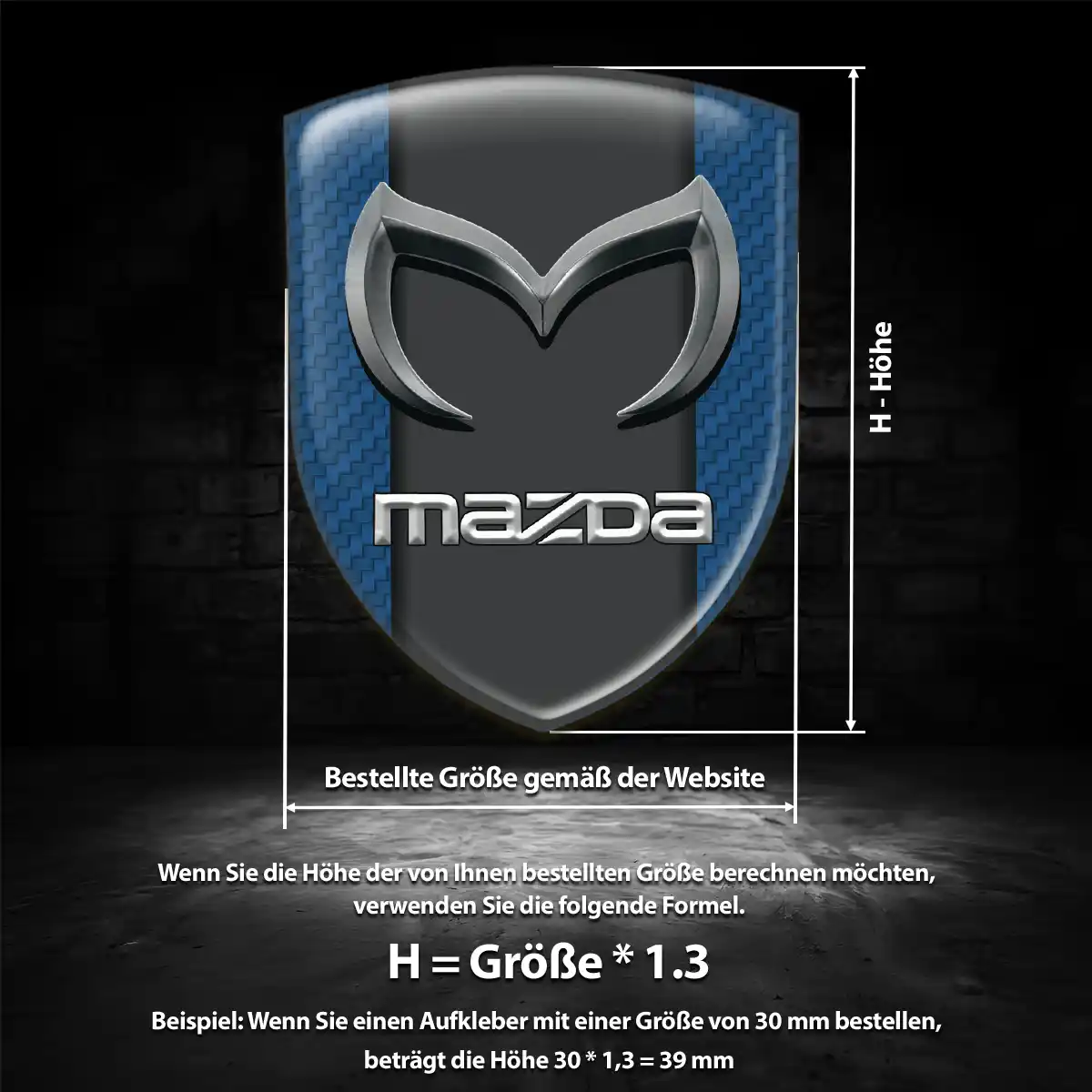 Mazda Wappen Aufkleber Stilvolles Design