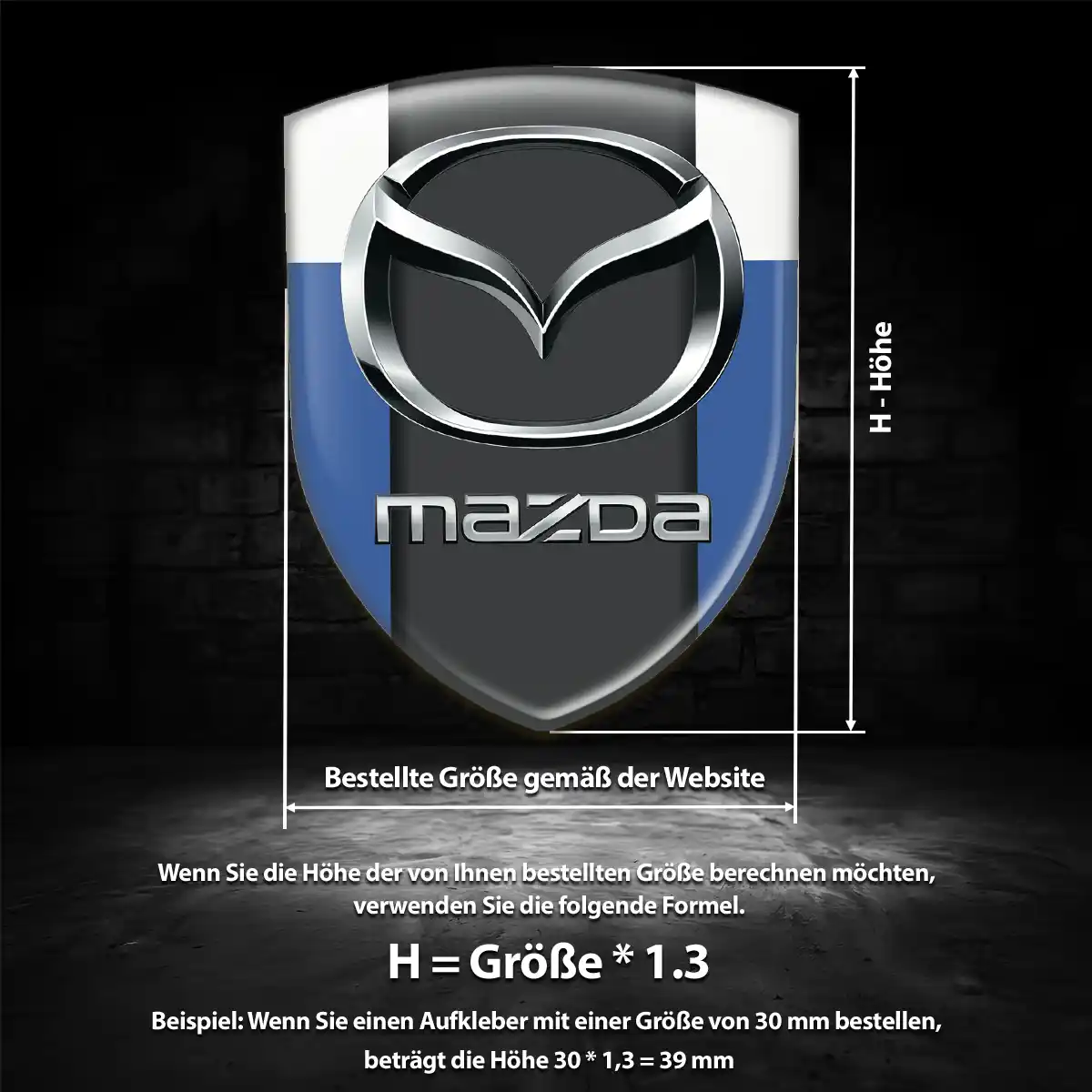 Mazda Wappen Emblem Aufkleber Stilvolles Design
