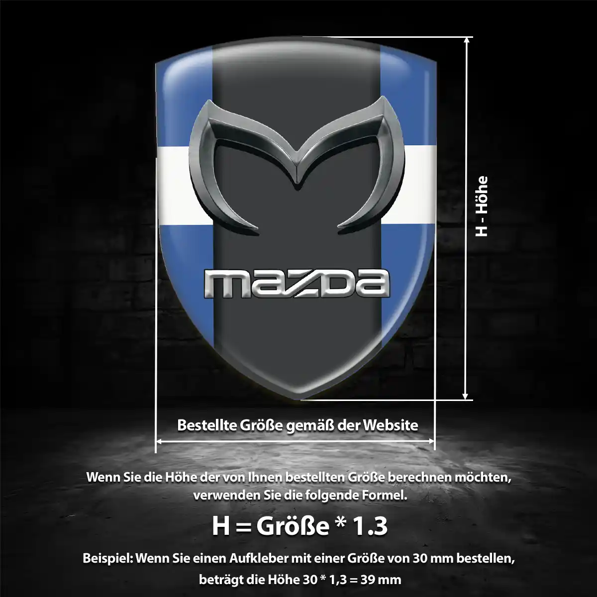 Mazda Wappen Emblem Hohe Qualität