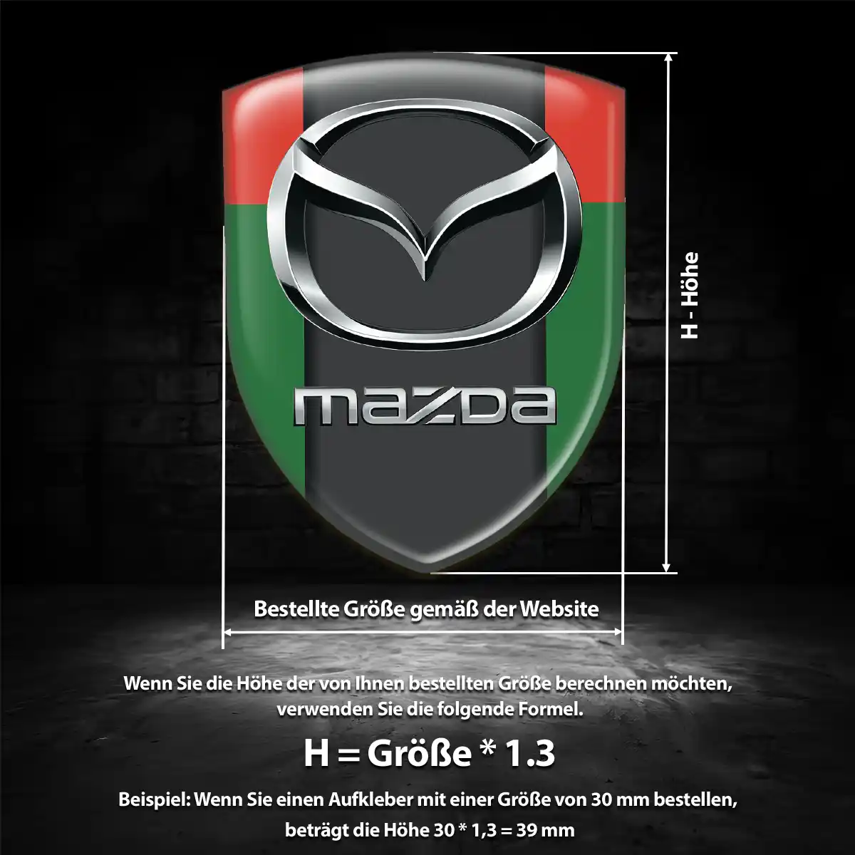 Mazda Wappen Emblem Stilvolles Design