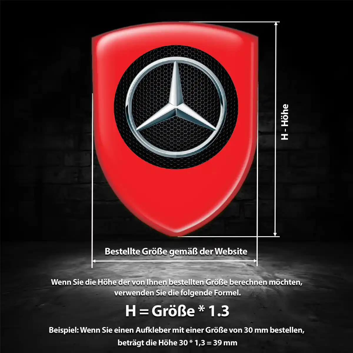 Mercedes 3D Gel Aufkleber Auto Limitierte Auflage