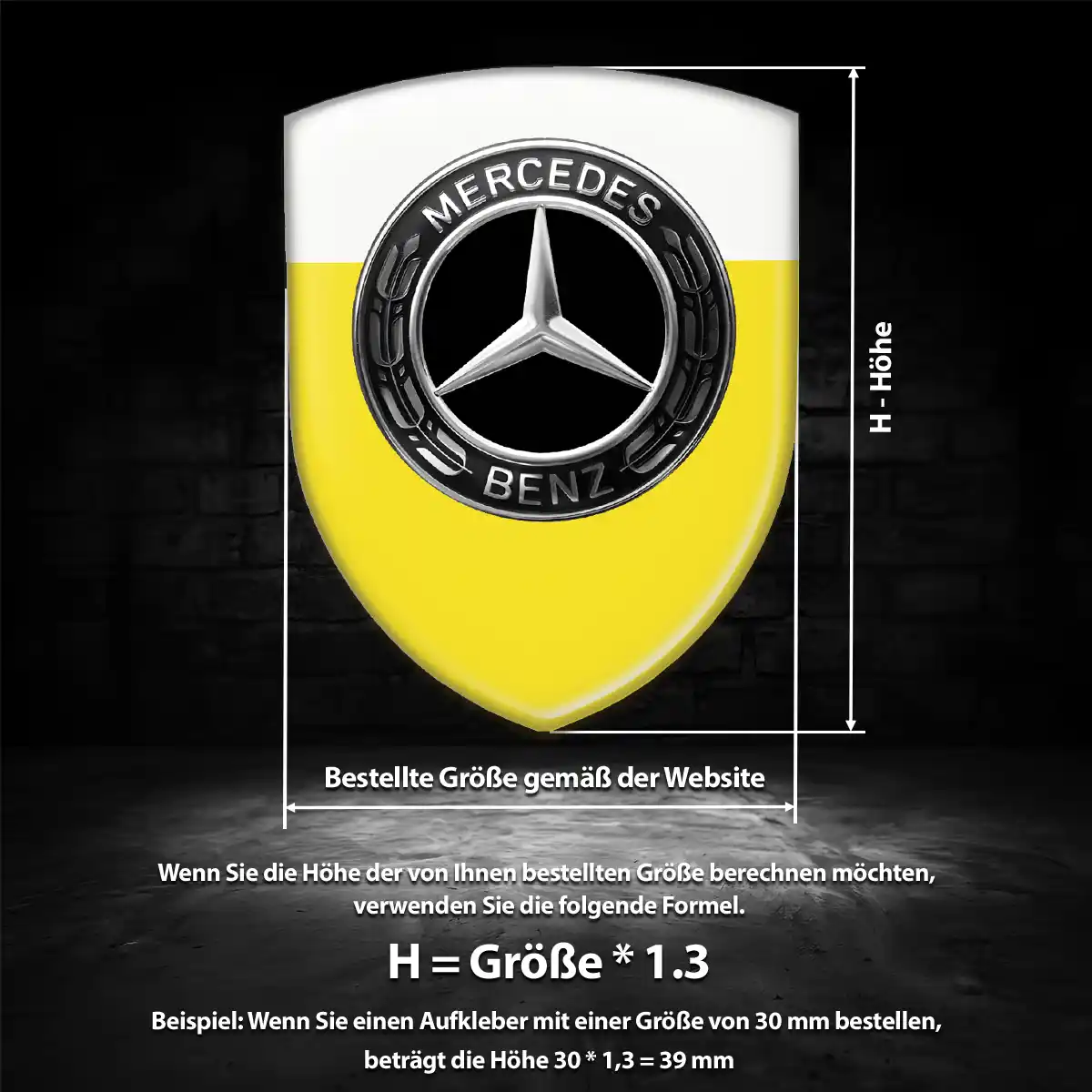 Mercedes 3D Gel Aufkleber Emblem Auto Hohe Qualität