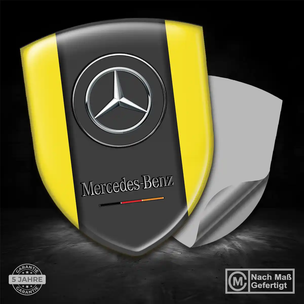 Mercedes 3D Gel Aufkleber Emblem Auto Premium-Edition