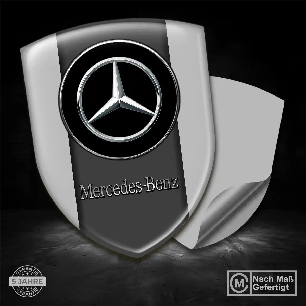 Mercedes 3D Gel Aufkleber Emblem Auto Premiumqualität