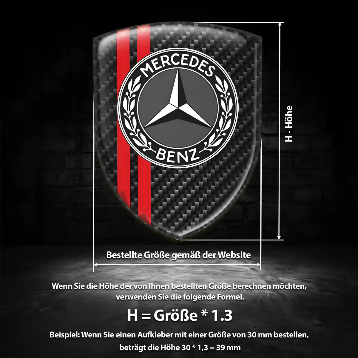Mercedes 3D Gel Aufkleber Embleme Auto Hohe Qualität