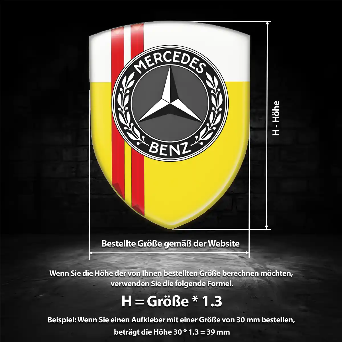 Mercedes 3D Gel Aufkleber Embleme Auto Premium-Edition