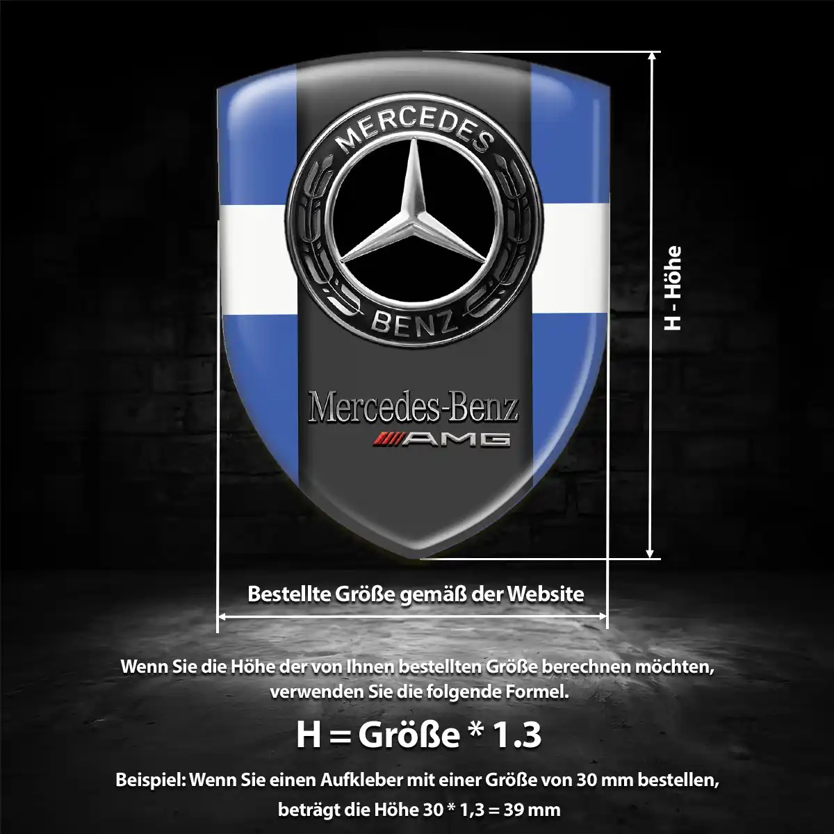 Mercedes 3D Gel Aufkleber Embleme Auto Stilvolles Design