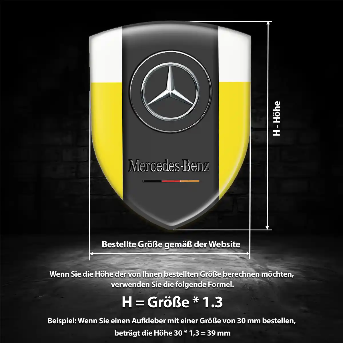 Mercedes 3D Gel Aufkleber Embleme Limitierte Auflage