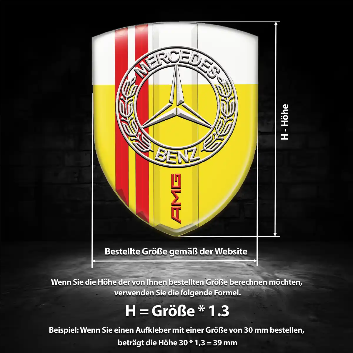 Mercedes 3D Gel Aufkleber Embleme Premiumqualität