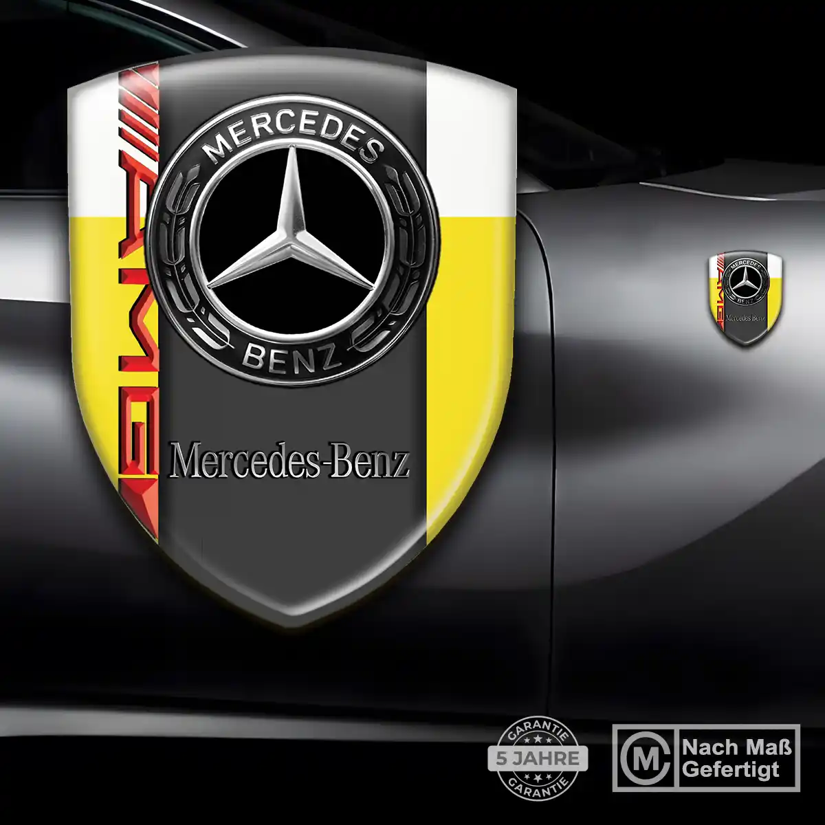 Mercedes 3D Gel Aufkleber Luxus-Edition