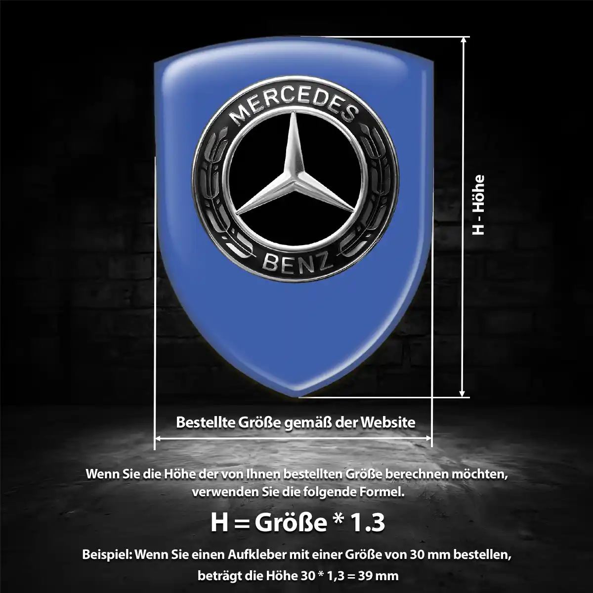 Mercedes 3D Gel Aufkleber Silikon Auto Limitierte Auflage