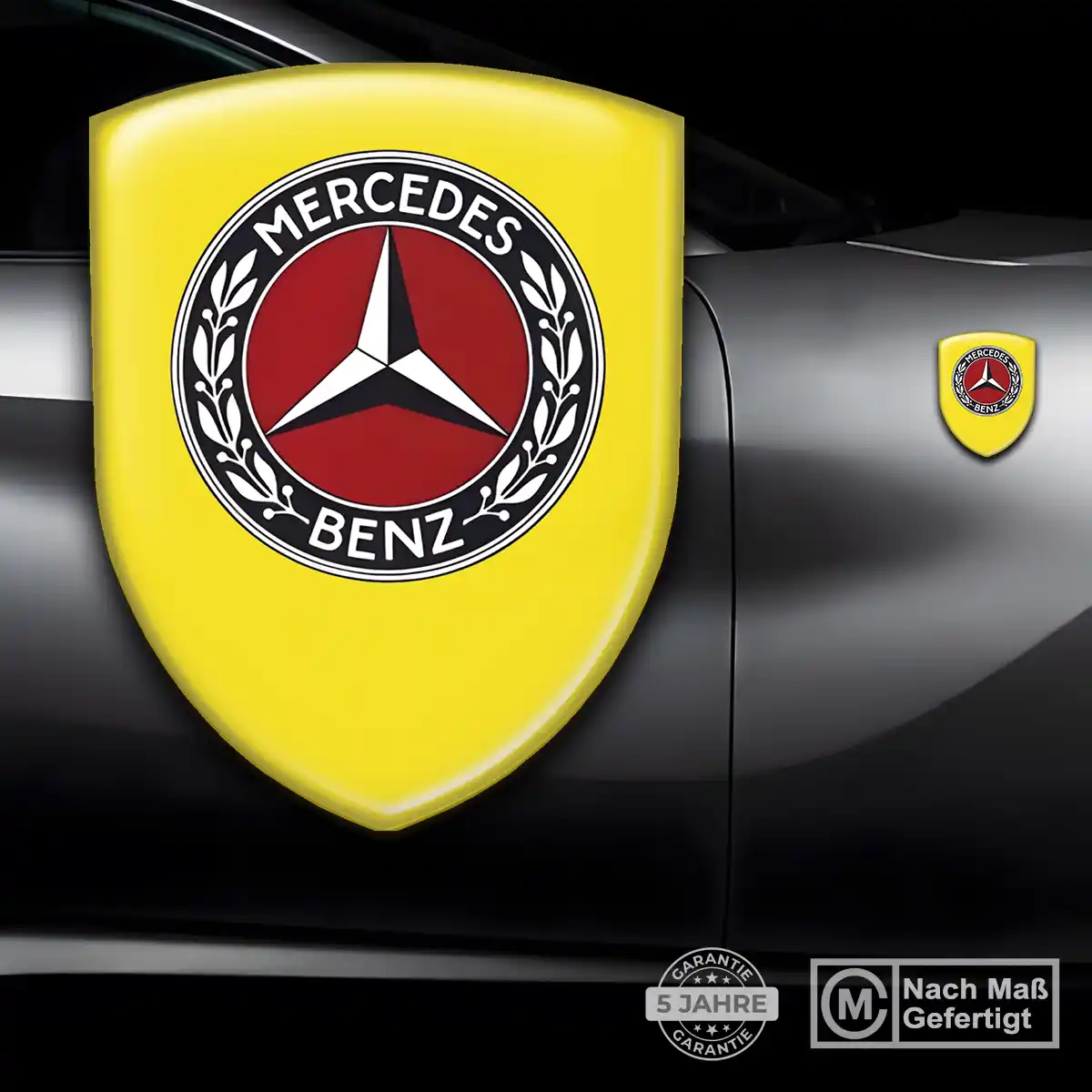 Mercedes 3D Gel Aufkleber Silikon Auto Premium-Edition