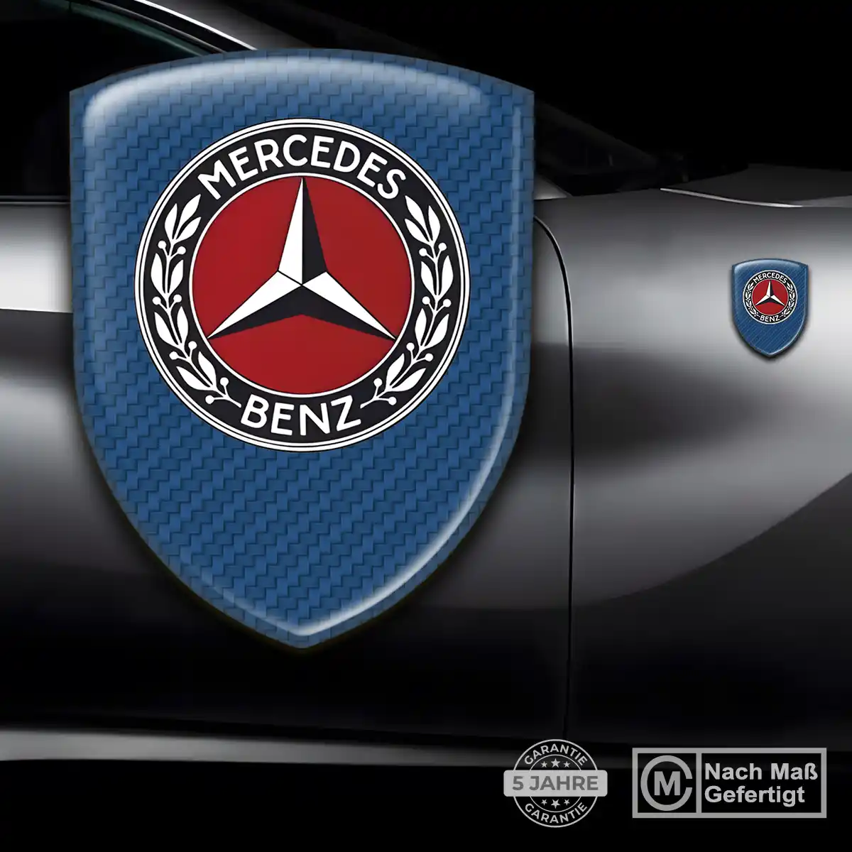 Mercedes 3D Gel Aufkleber Silikon Auto Stilvolles Design