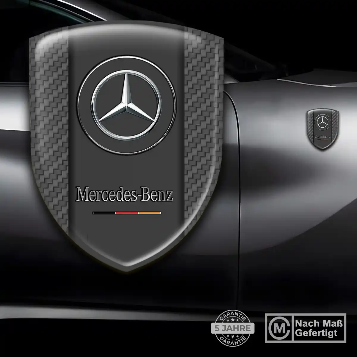 Mercedes 3D Gel Aufkleber Silikon Hohe Qualität