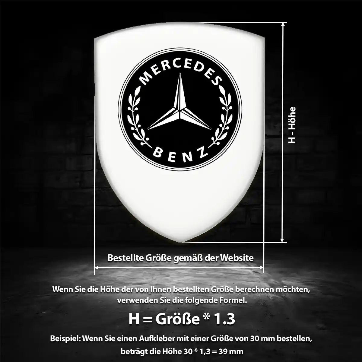 Mercedes 3D Gel Aufkleber Silikon Limitierte Auflage