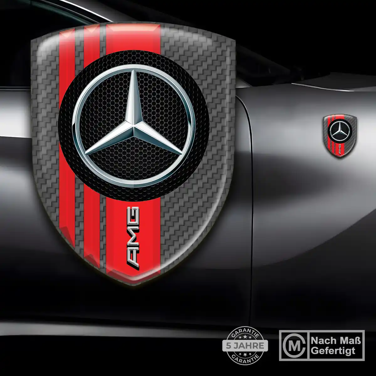 Mercedes 3D Gel Aufkleber Silikon Luxus-Edition