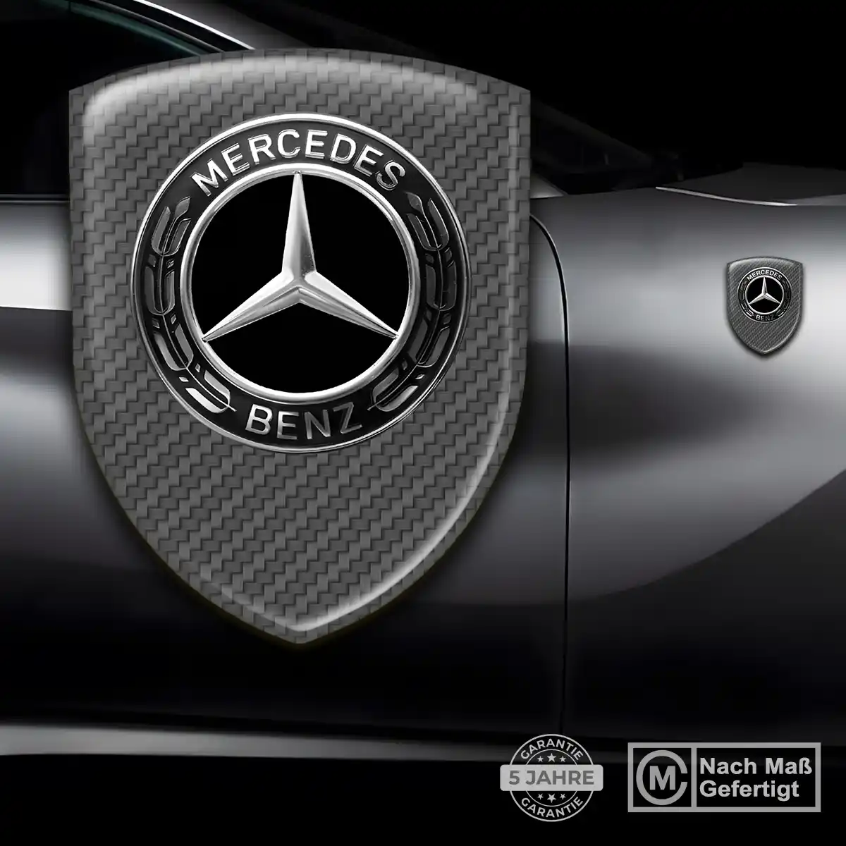 Mercedes 3D Gel Aufkleber Silikon Premium-Edition