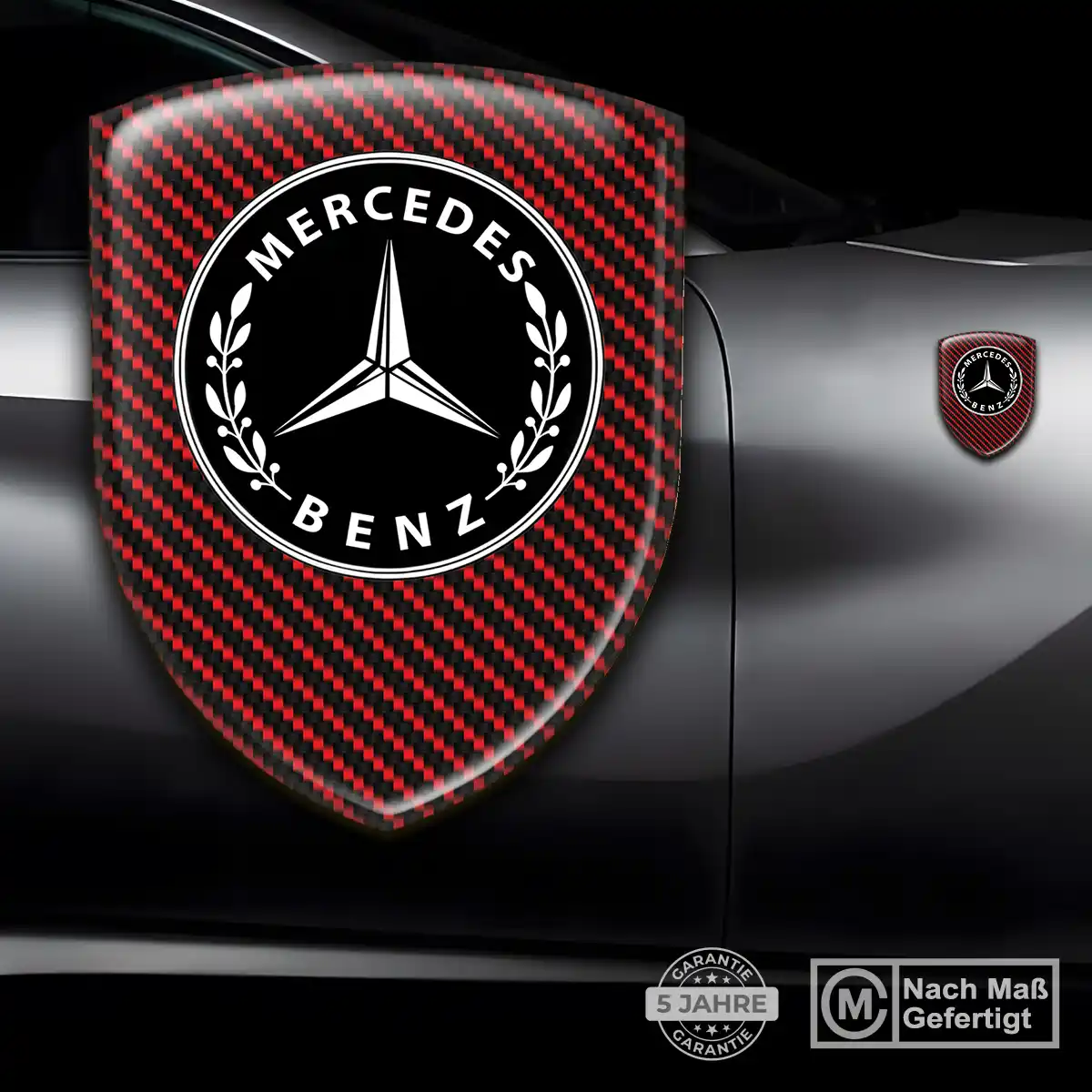 Mercedes 3D Gel Aufkleber Silikon Premiumqualität