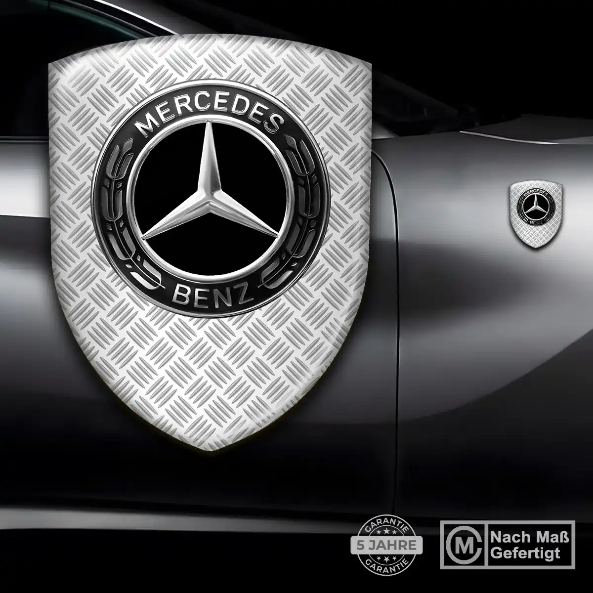 Mercedes 3D Gel Aufkleber Silikon Stilvolles Design