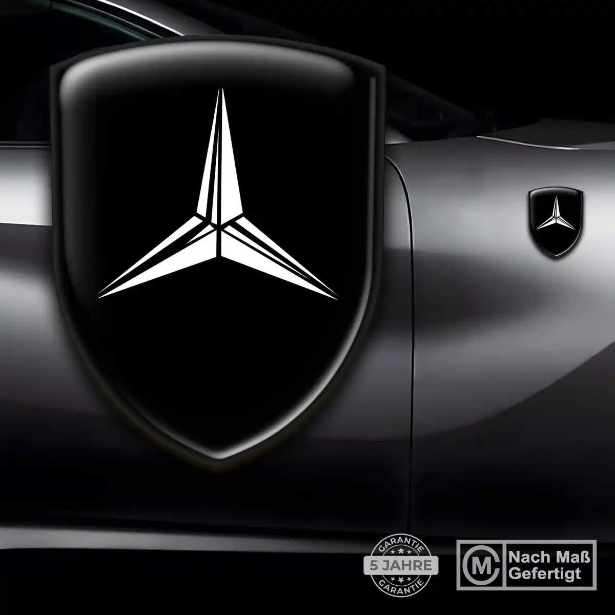 Mercedes 3D Gel Aufkleber Wappen Auto Hohe Qualität